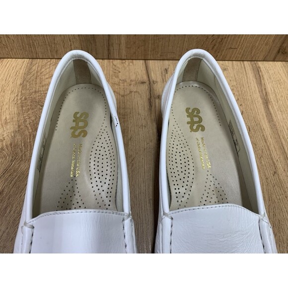 SAS Womens 8.5M White Leather Comfort Loafers Slip On Shoes USA display picture 1